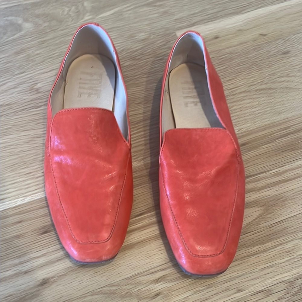 Frye Women’s Burnt Orange Leather Loafers, size 7